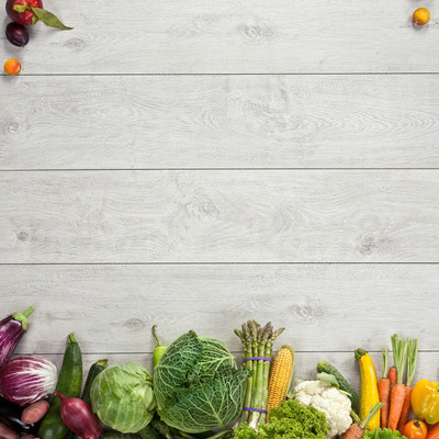 木板蔬菜背景